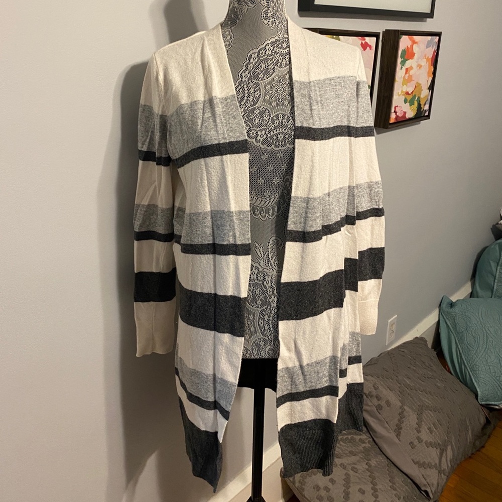 LOFT striped cardigan
